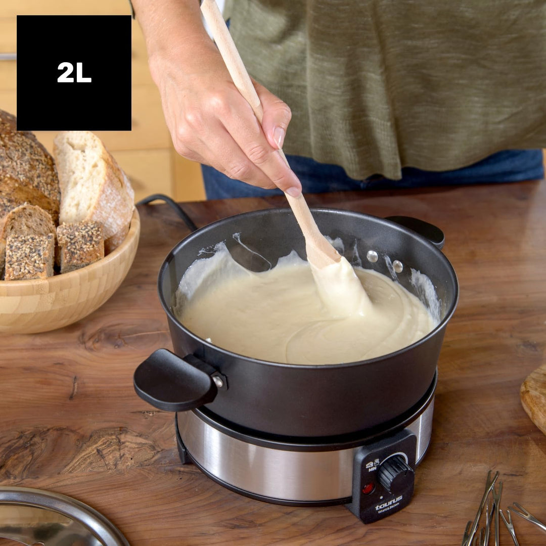 Taurus FF2 Fondue-Gerät, 1000 W, Kapazität 2 l, 8 Personen, einstellbare Temperatur, alle Arten von
