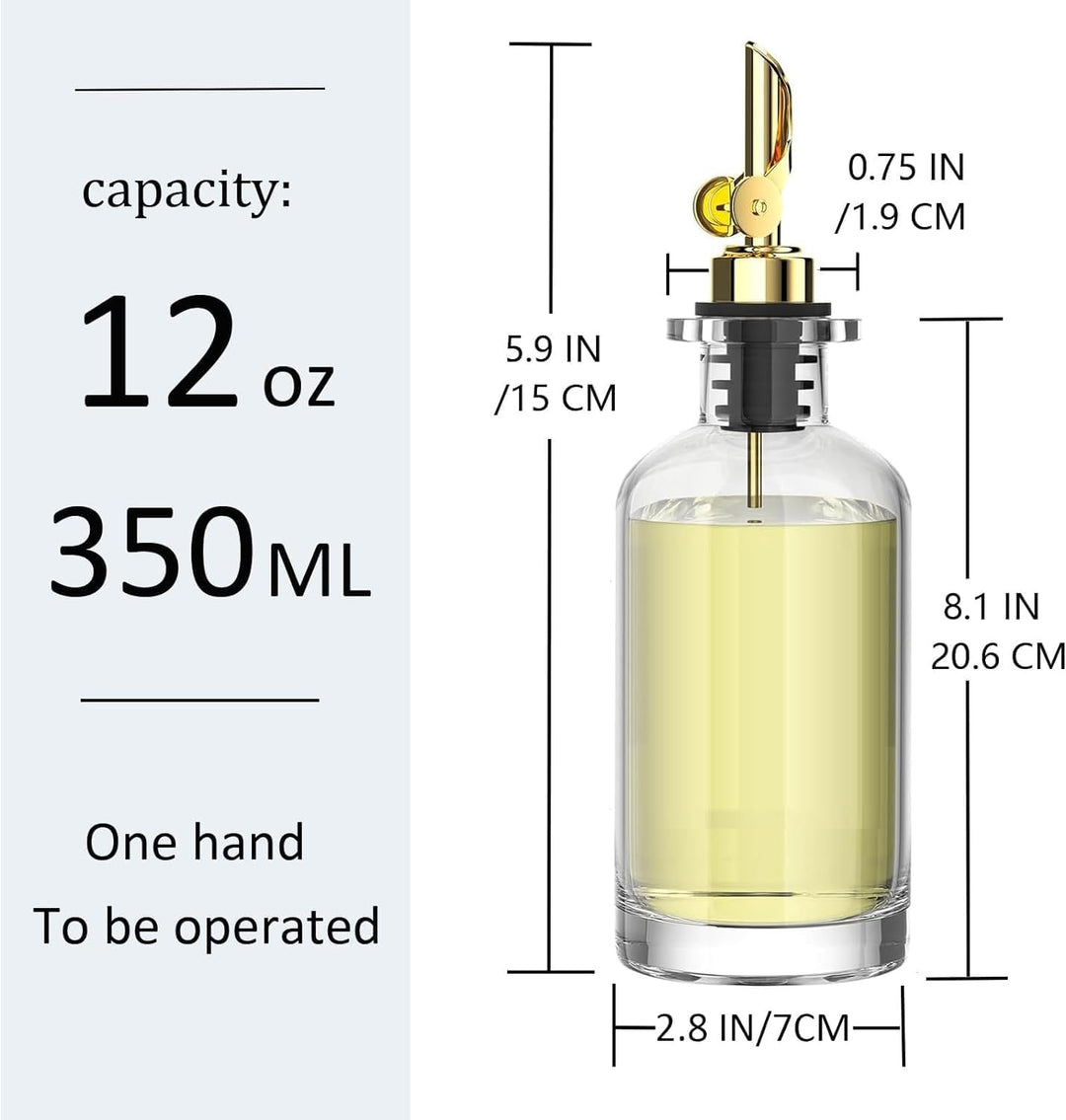 Pafusen 2 Packung Ölflasche, Essig und Ölflaschen Set für Küche, Olivenöl Flasche, Ölspender, Kaffee