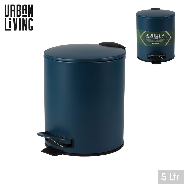 Urban Living 5 Liter Tret-Mülleimer Kosmetikeimer Tretmülleimer mit Absenkautomatik - herausnehmbare