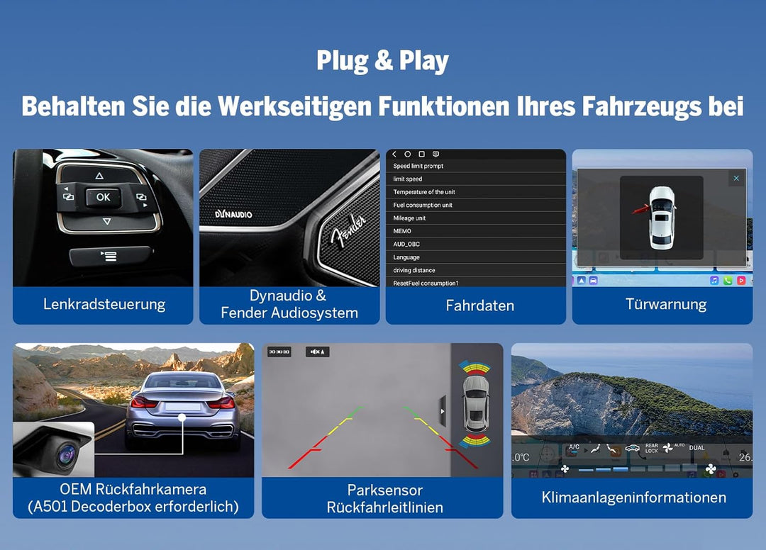 Eonon 9 Zoll Autoradio für VW Golf VI/V Polo Touran T5 Seat Skoda Android 13 6+64GB 8-Core mit Bluet