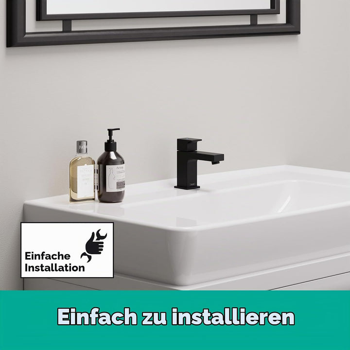 hansgrohe Vernis Shape - Waschtischarmatur für Kaltwasser ohne Ablauf, Wasserhahn für Gäste WC mit A