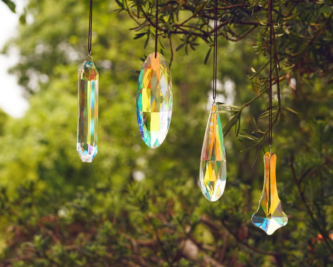 H&D HYALINE & DORA Kristall Sonnenfänger zum Aufhängen, Glasprismen Anhänger, Regenbogen Kronleuchte