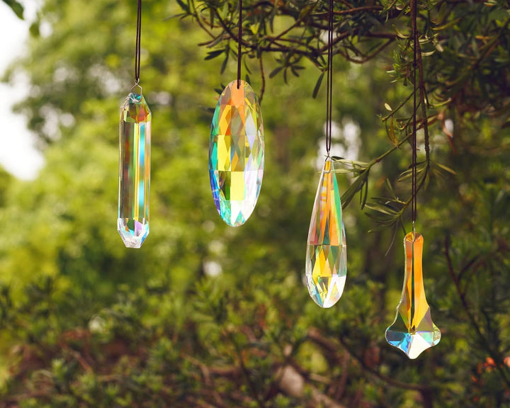 H&D HYALINE & DORA Kristall Sonnenfänger zum Aufhängen, Glasprismen Anhänger, Regenbogen Kronleuchte