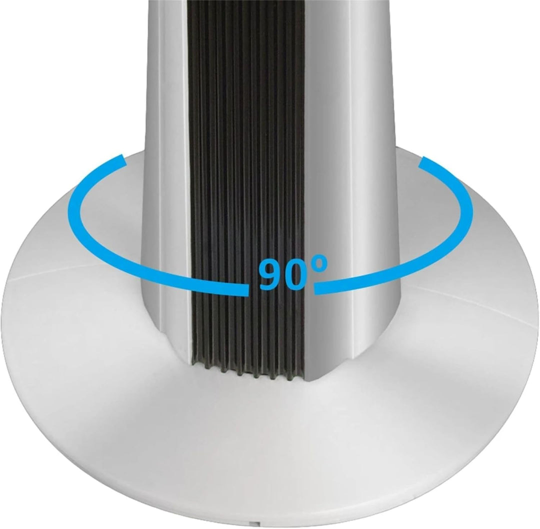 Syntrox Turmventilator 120cm mit Fernbedienung | Säulenventilator Timer 7,5h | Standventilator 90° O