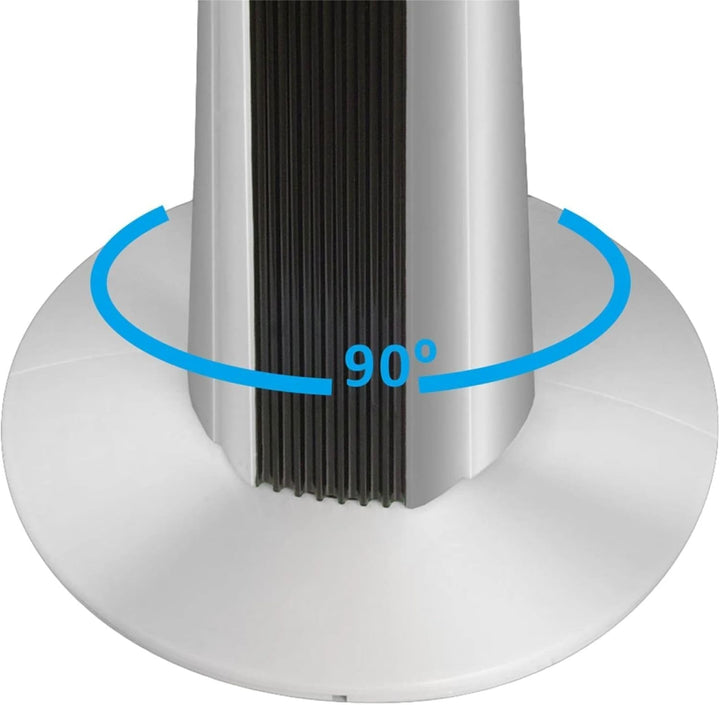 Syntrox Turmventilator 120cm mit Fernbedienung | Säulenventilator Timer 7,5h | Standventilator 90° O