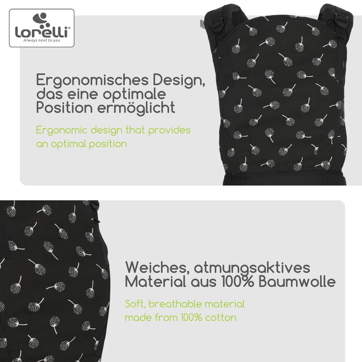 Lorelli Babytrage Wally ab 3 Monate, Kindertrage, Ergonomisches Design, Atmungsaktives Material, Ver