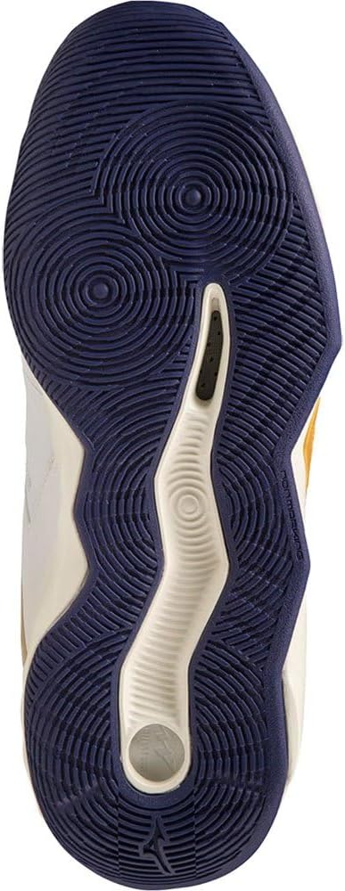 Mizuno Unisex Wave Dimension Mid Tischtennis 40 EU Weiss Blueribbon Mp Gold, 40 EU Wei&#xDF; Bluerib