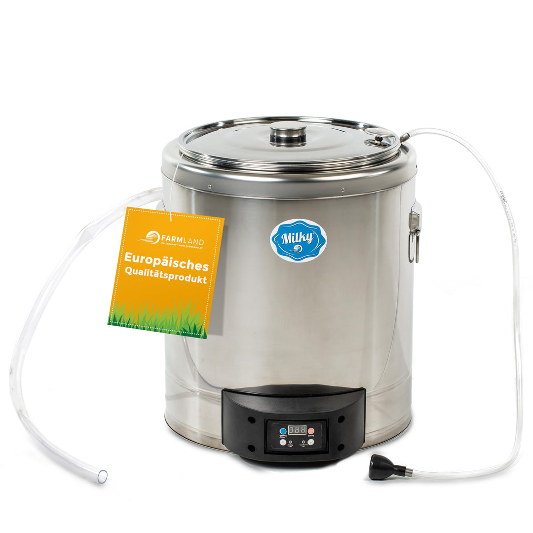 Milky Pasteurisator FJ 30 - Dreiwandiger Käse- und Joghurt Kessel mit Zeit- und Temperatureinstellun