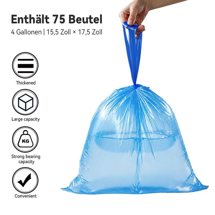 MOPUP Kleiner Badezimmer-Mülleimer mit Deckel, schlankes 3-Gallonen-Design, ausklappbarer Deckel und