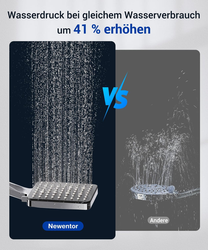 Newentor Duschkopf mit Schlauch, Duschbrause mit Schlauch, Duschschlauch mit Duschkopf, Handbrause D