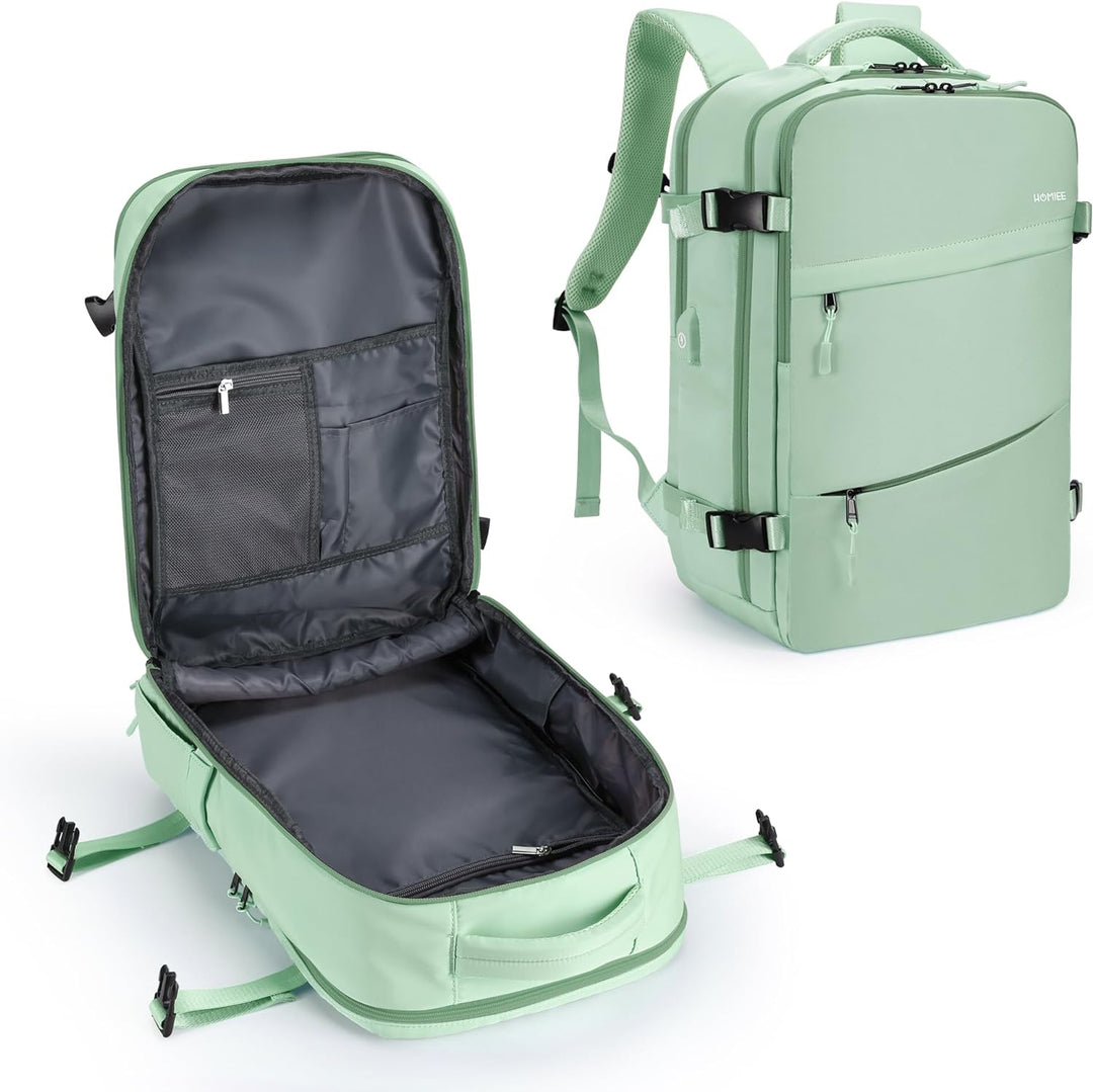 HOMIEE 40L Reiserucksack Damen, Handgepäck Rucksack,15,6 Zoll Laptop Rucksack für Arbeit Schule Woch