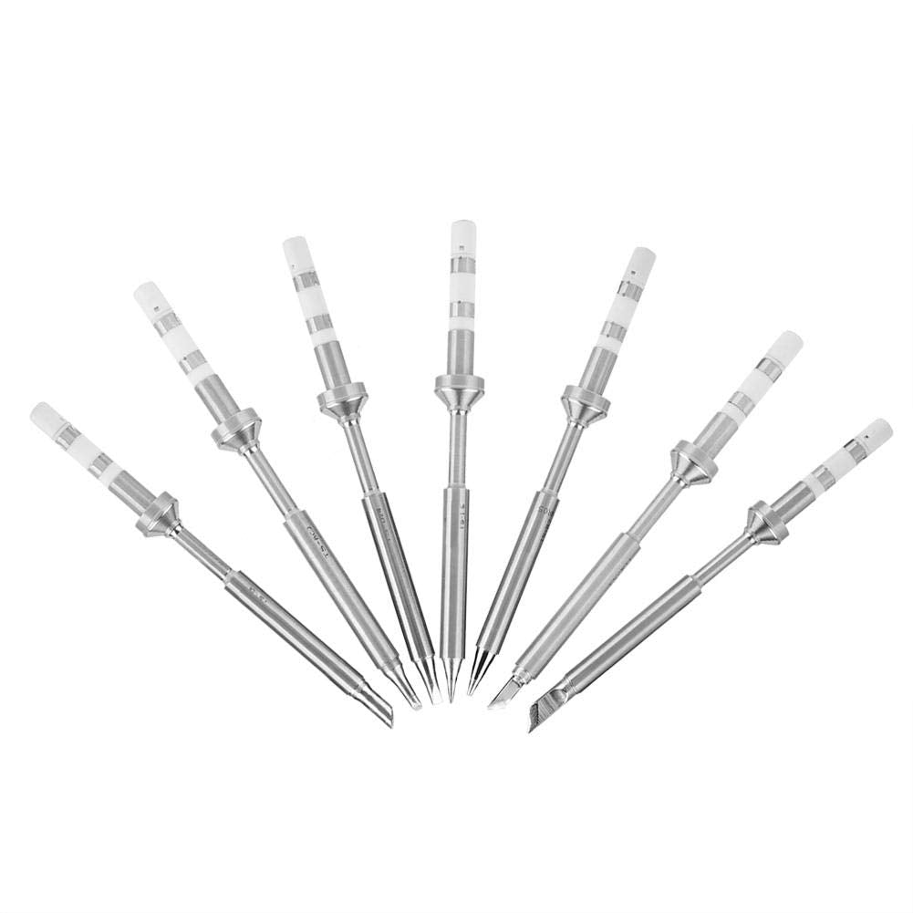 7 Arten Mini Rostfreier Stahl Lötkolbenspitze Ersatz für TS100 Tragbarer Aussenbereich Lötkolben Kit