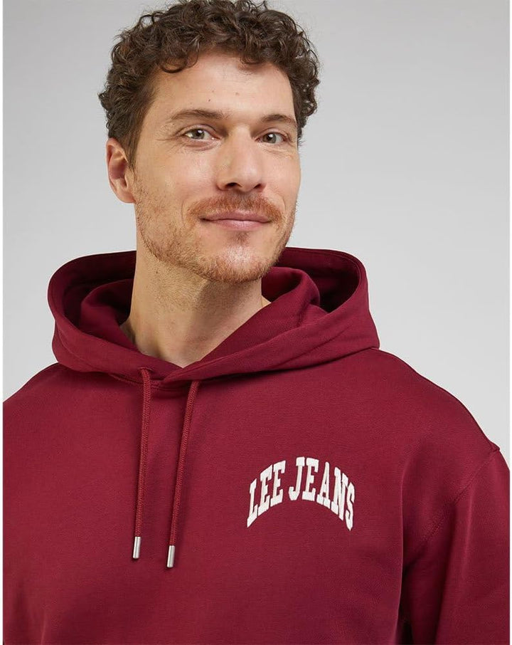 Lee Herren Varsity Hoodie Hooded Sweatshirt M Rosa, M Rosa