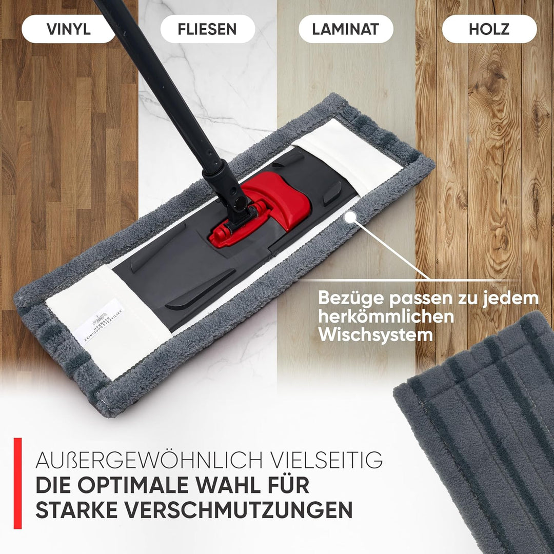 Wischmopp Bezug für Starke Verschmutzungen - Bodenwischer, Wischbezug von WOWtowelz – 40 cm Variante