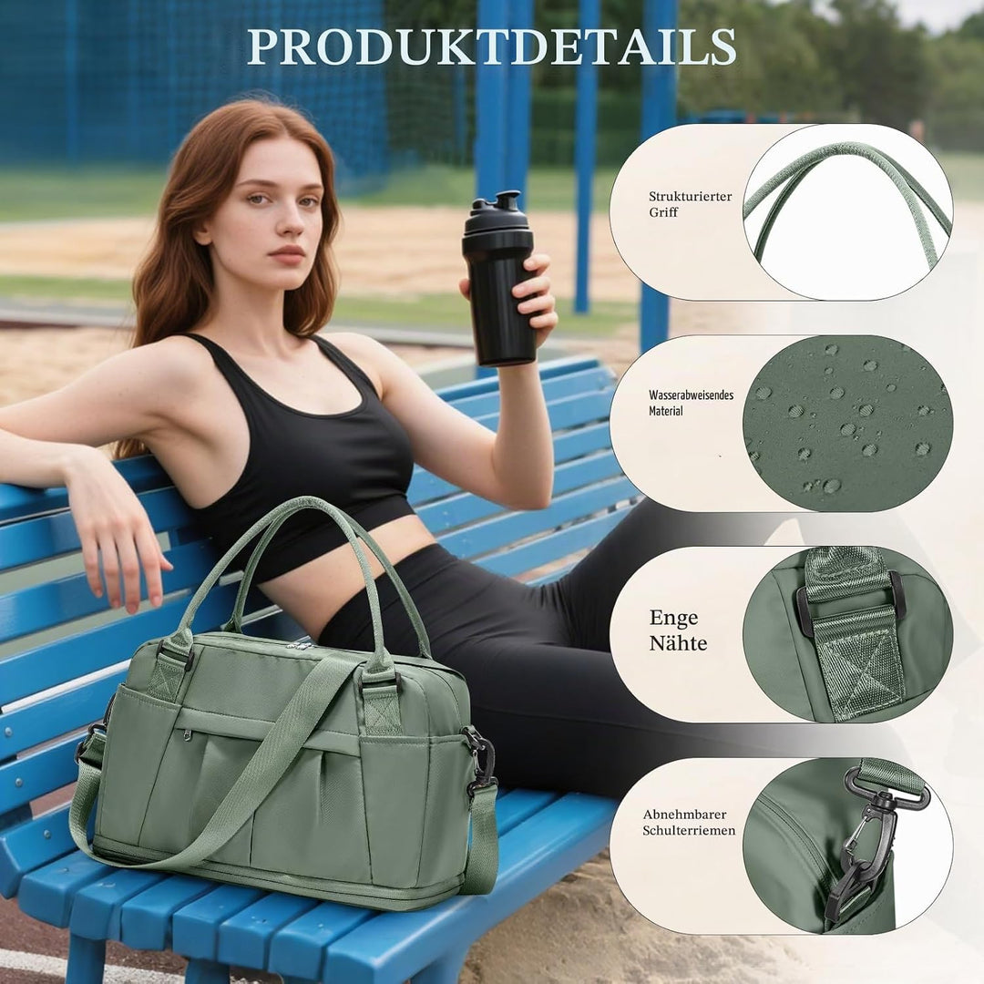 SEAFEW Reisetasche 24L, 40x30x20 Ryanair Handgepäck Tasche für Flugzeug Weekender Sporttasche Damen