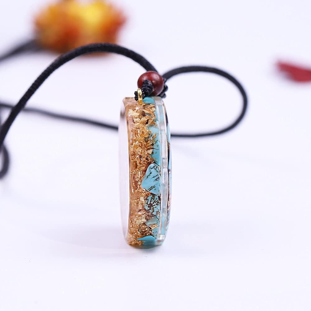 DYFUHO Orgone Metatron Cube Merkaba Anhänger Halskette, Om Crystals Stones Orgonit Anhänger, Orgonit
