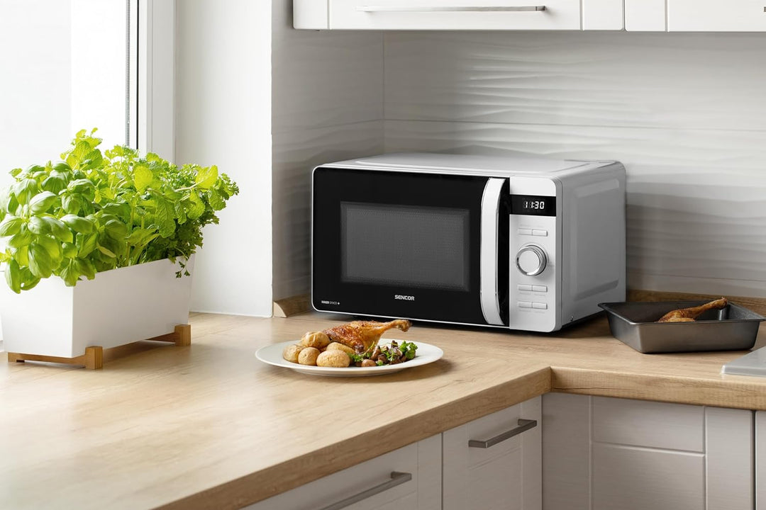 SENCOR mit 8 Programmen + Grill, Volumen 17 l, 800 W, schwarz-weiss