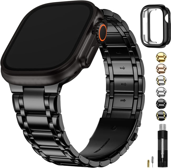 Fullmosa Kompatibel mit Apple Watch Armband 49mm Series Ultra2/Ultra, Edelstahl Apple Watch Ersatzar