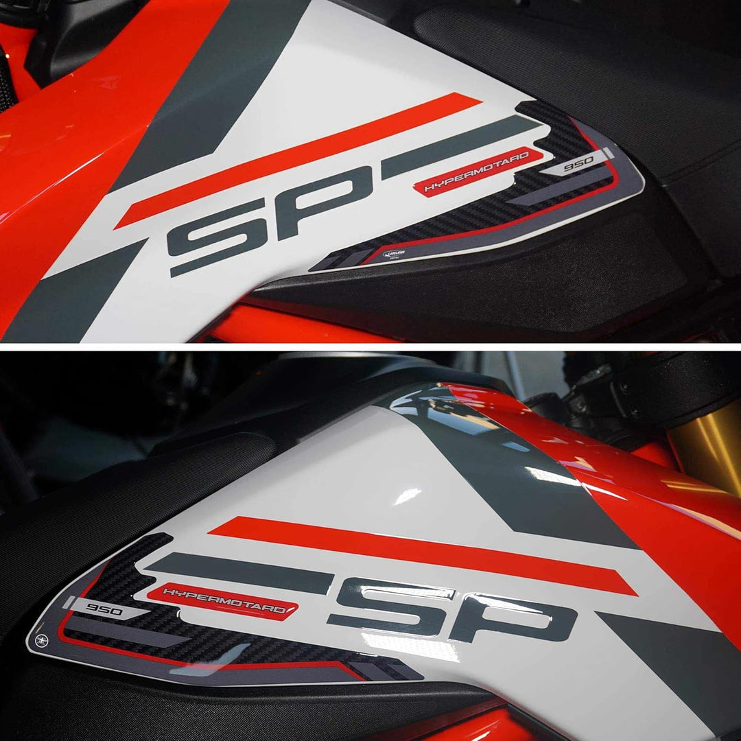 labelbike - 3D Aufkleber Dekorationen und Motorrad Tankschutz, kompatibel mit Ducati Hypermotard 950
