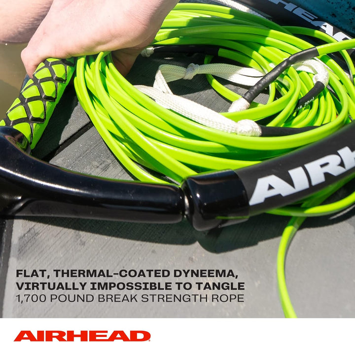 AIRHEAD Dyneema Wakeboard-Seil, flach, 4 Fächer, 2,8 m, erhältlich Grün, Grün