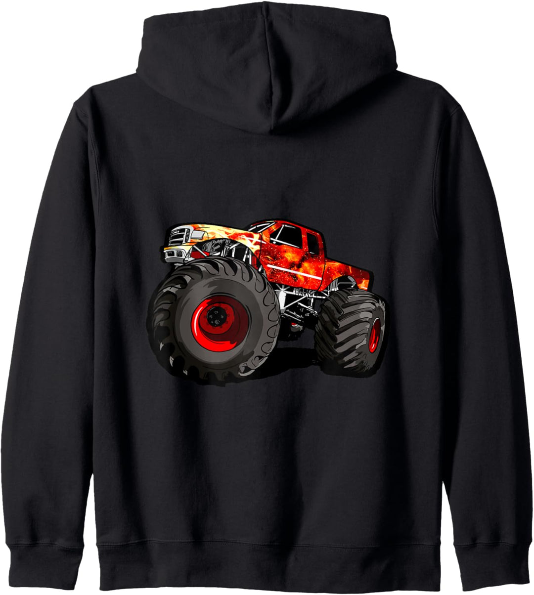 Feuer Monster Truck für grosse Jungs Kapuzenjacke