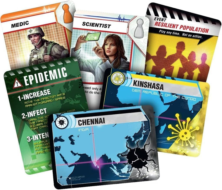 Z-Man Games , Pandemic , Board Game , Ages 8+ , 2-4 Players , 45 Minutes Playing Time