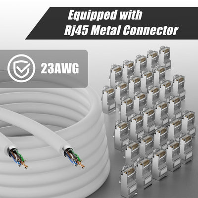 Netzwerkkabel 150m Outdoor, Lan Kabel Cat 6 150 Meter Verlegekabel Weiss Lange Aussenbereich Install