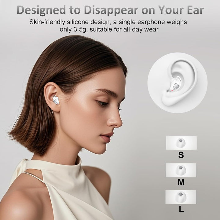 Bluetooth Kopfhörer, In Ear Kopfhörer Kabellos Bluetooth 5.4 mit Rotierende Gesichtsveränderung, 40S