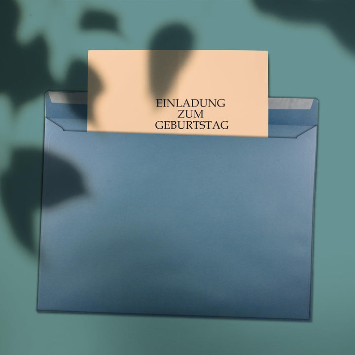500x grosse XXL Briefumschläge DIN C4 in Grau-Blau - 22,9 x 32,4 cm - Haftklebung ohne Fenster - Ver
