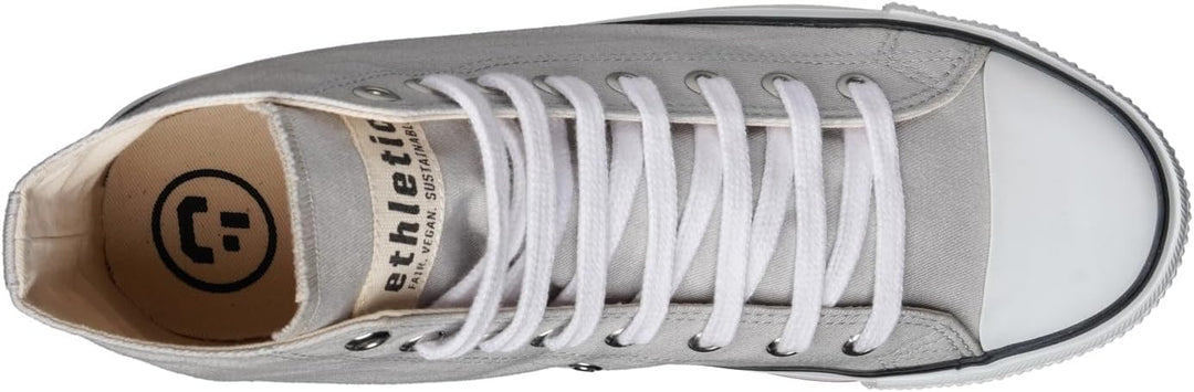 Ethletic - Unisex - Canvas Sneaker - White Cap Hi Cut - Fairtrade Produkt 36 EU Mirage Grey P Just W