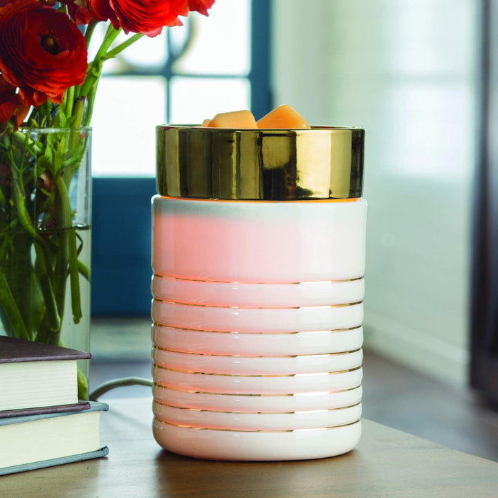 Candle Warmers SERENITY Duftlampe elektrisch weiss / gold Porzellan Gelassenheit, Gelassenheit