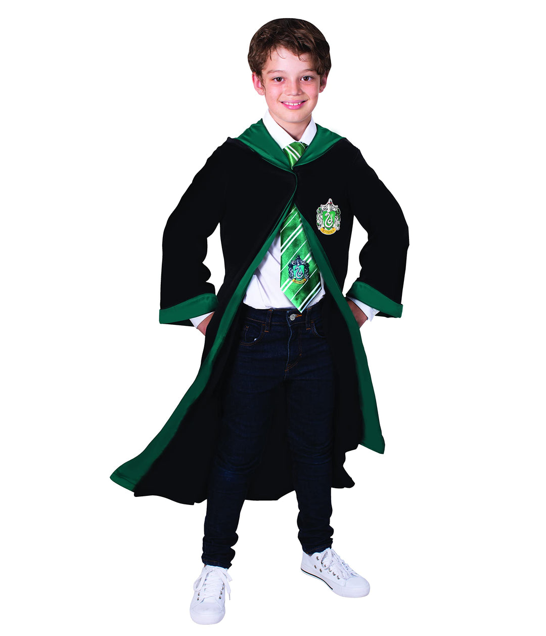 Rubies Harry Potter offizielles Slytherin-Kleid – Kostüm für Kinder – 11 – 14 Jahre – schwarzes Klei