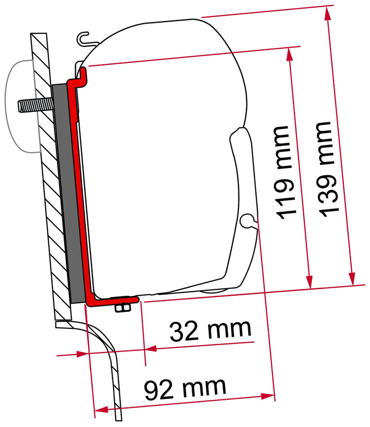 Fiamma F45 S – F45 L – ZIP Kit Adapter Westfalia (High Roof)