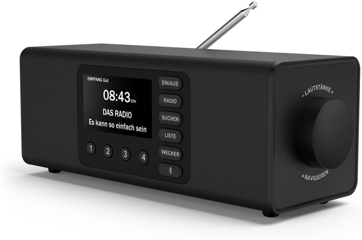 Hama Digitalradio mit Wecker (DAB Radio mit grossem Display, Küchenradio, DAB+, Seniorenradio mit ei