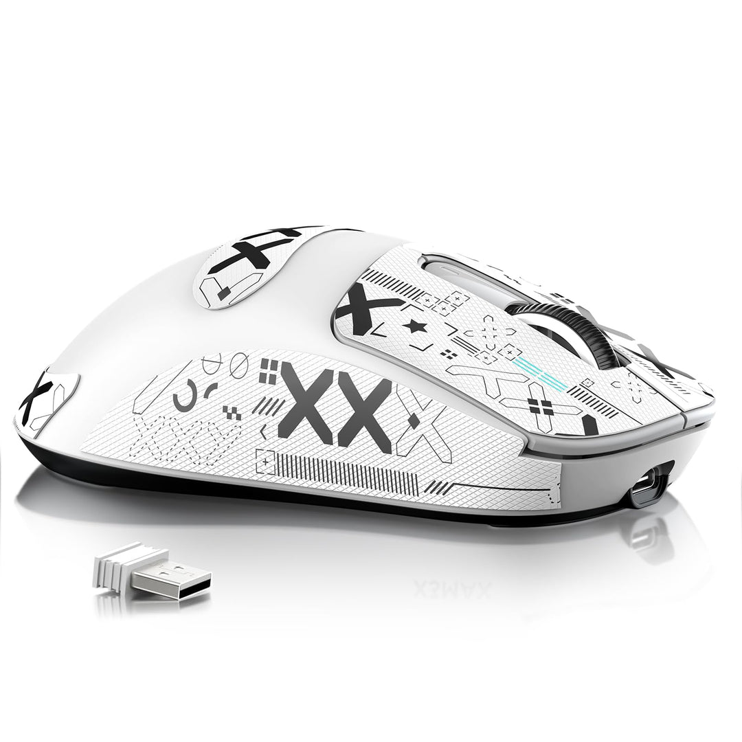ATTACK SHARK X3MAX 49g SUPERLIGHT Mouse with Tape, PixArt PAW3950 Gaming Sensor, BT/2.4G Wireless/Wi