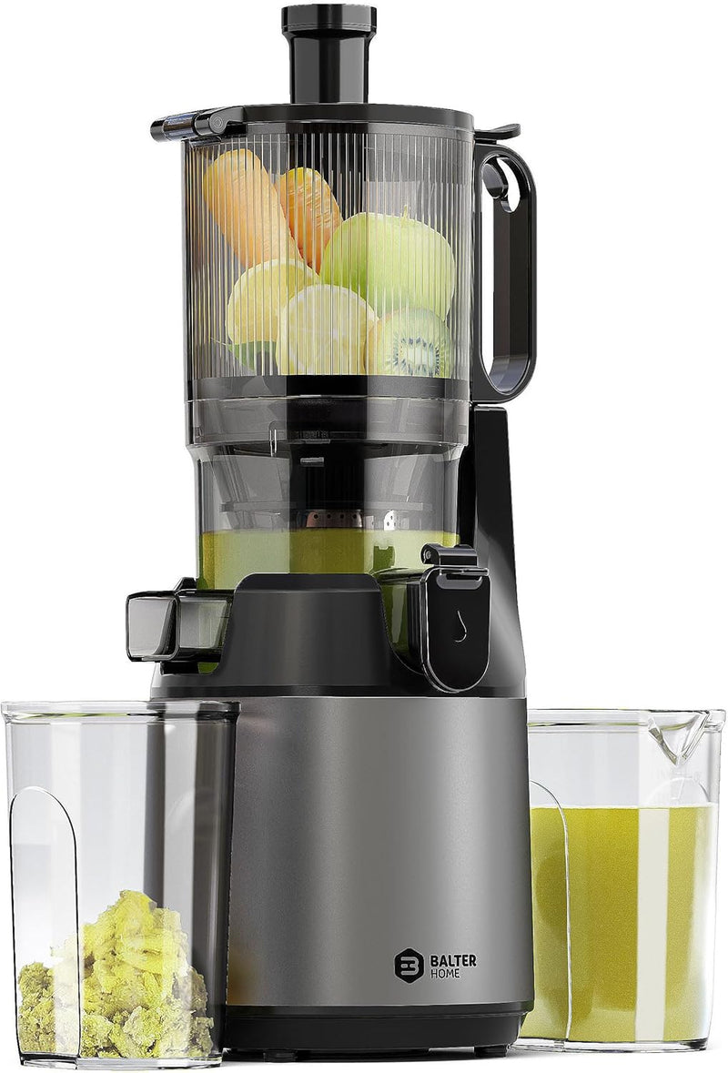 Balter Entsafter Slow Juicer, Grosse 135MM Öffnung, 300 Watt, Entsafter für Gemüse und Obst, Früchte