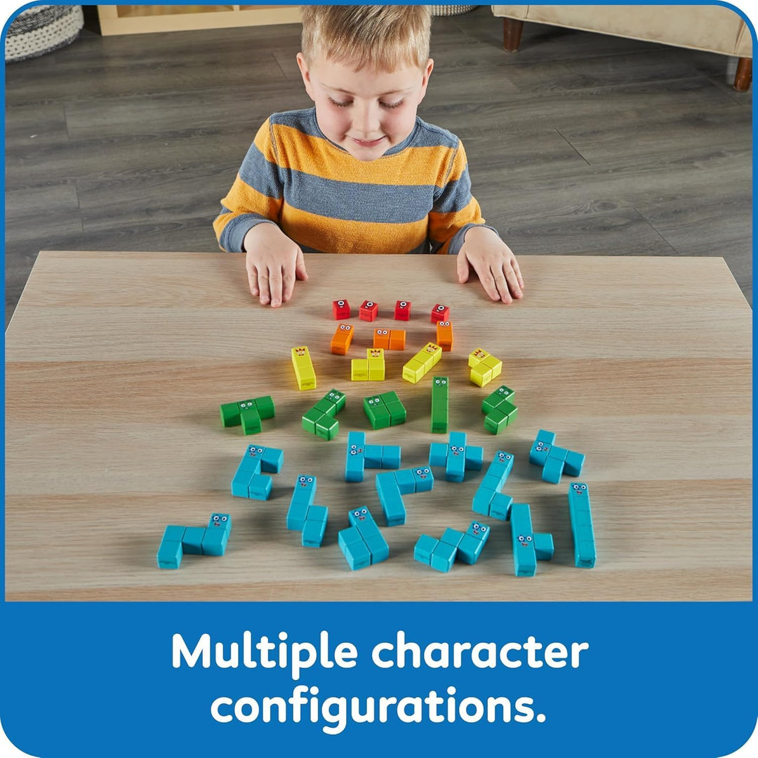 Learning Resources Numberblocks Kit mit 20 Aktivitäten und 28 Holzstücken, Charaktere von Eins bis F