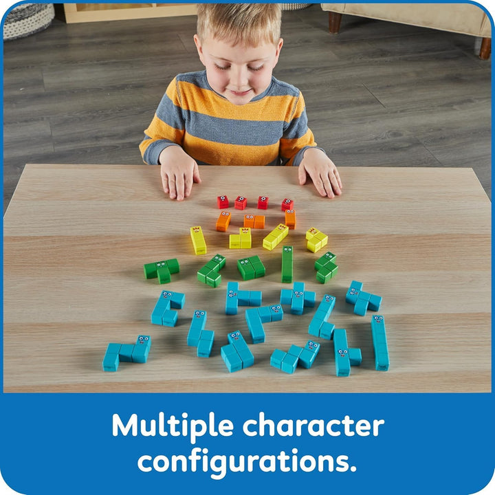 Learning Resources Numberblocks Kit mit 20 Aktivitäten und 28 Holzstücken, Charaktere von Eins bis F