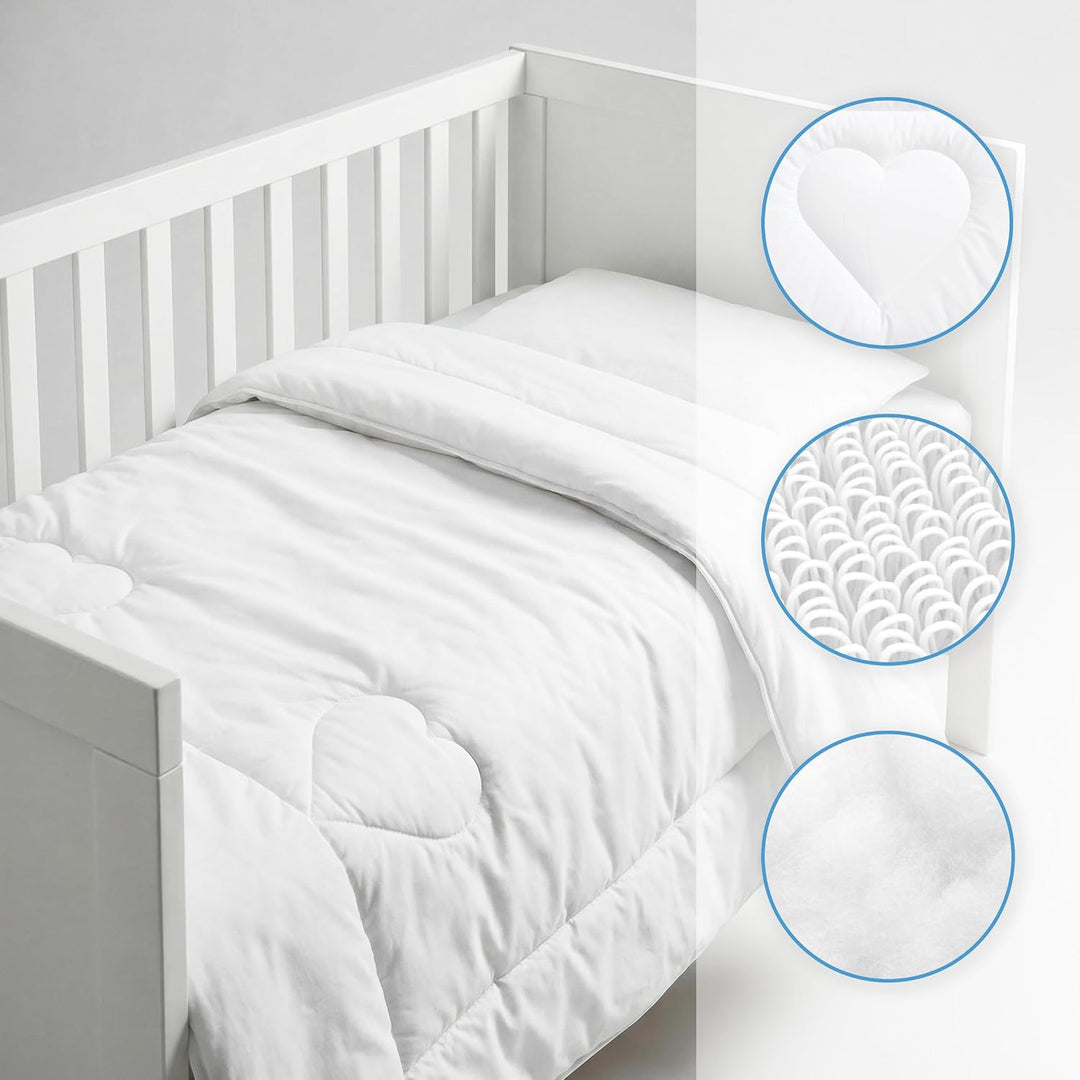 Baby Comfort Gestepptes Kleinkind-Bettwäsche-Set, 4 Tog und flaches Kissen, 80 x 70 cm (12 Monate +)
