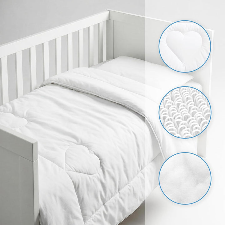 Baby Comfort Gestepptes Kleinkind-Bettwäsche-Set, 4 Tog und flaches Kissen, 80 x 70 cm (12 Monate +)