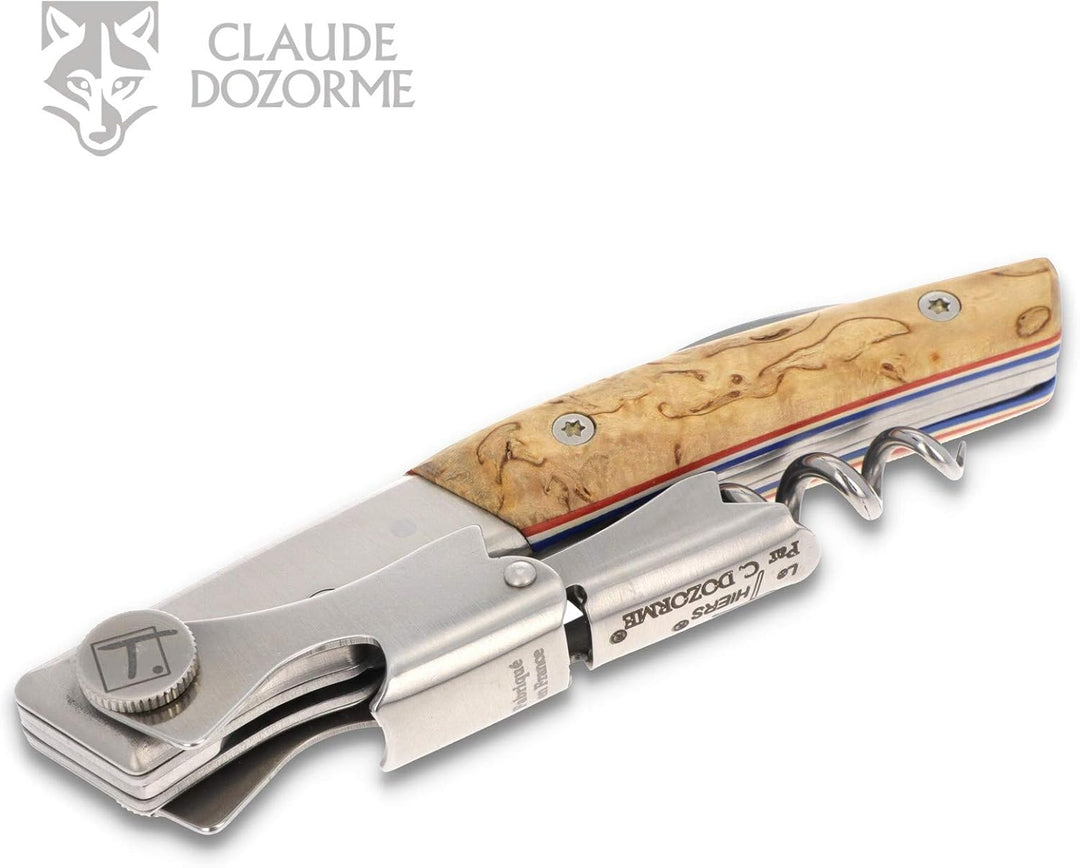 Claude Dozorme Kellnermesser - Sondermodell Frankreich Flagge - Original Le Thiers Sommelier - Griff