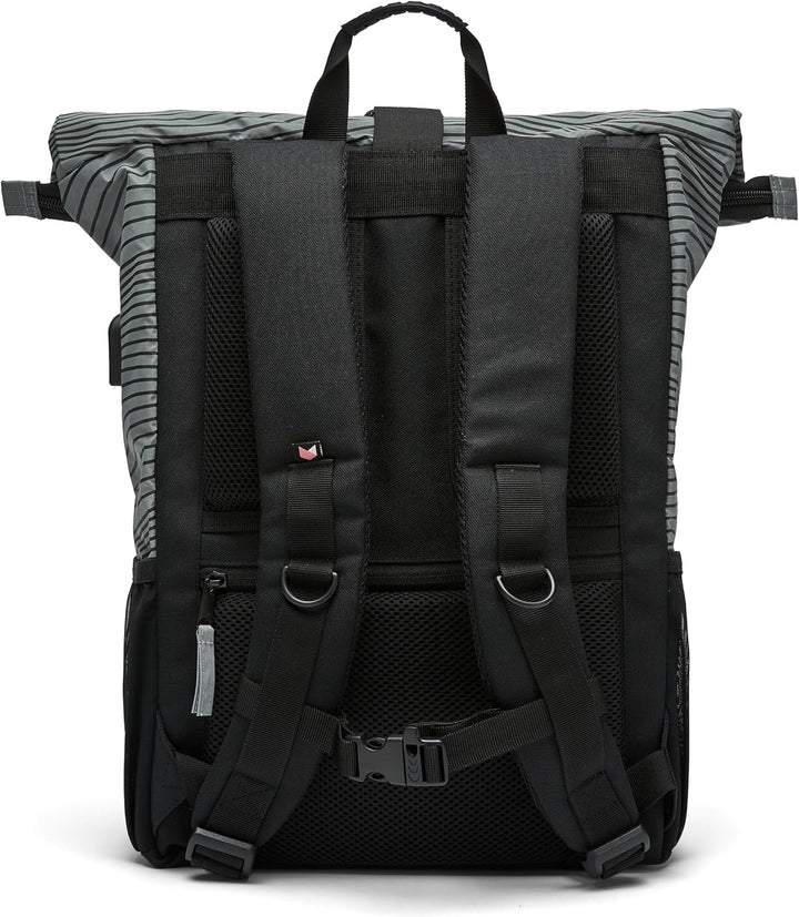 Ela Mo Rucksack Damen - Rolltop schön u. durchdacht - Laptop Rucksäcke für Frauen - Anti Diebstahl T