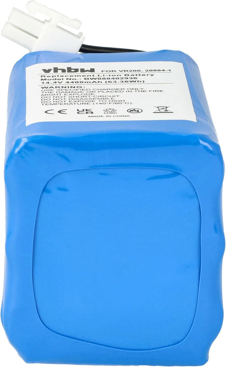 vhbw Akku kompatibel mit Vorwerk Kobold VR200 Saugroboter (4400 mAh, 14,4 V, Li-Ion)