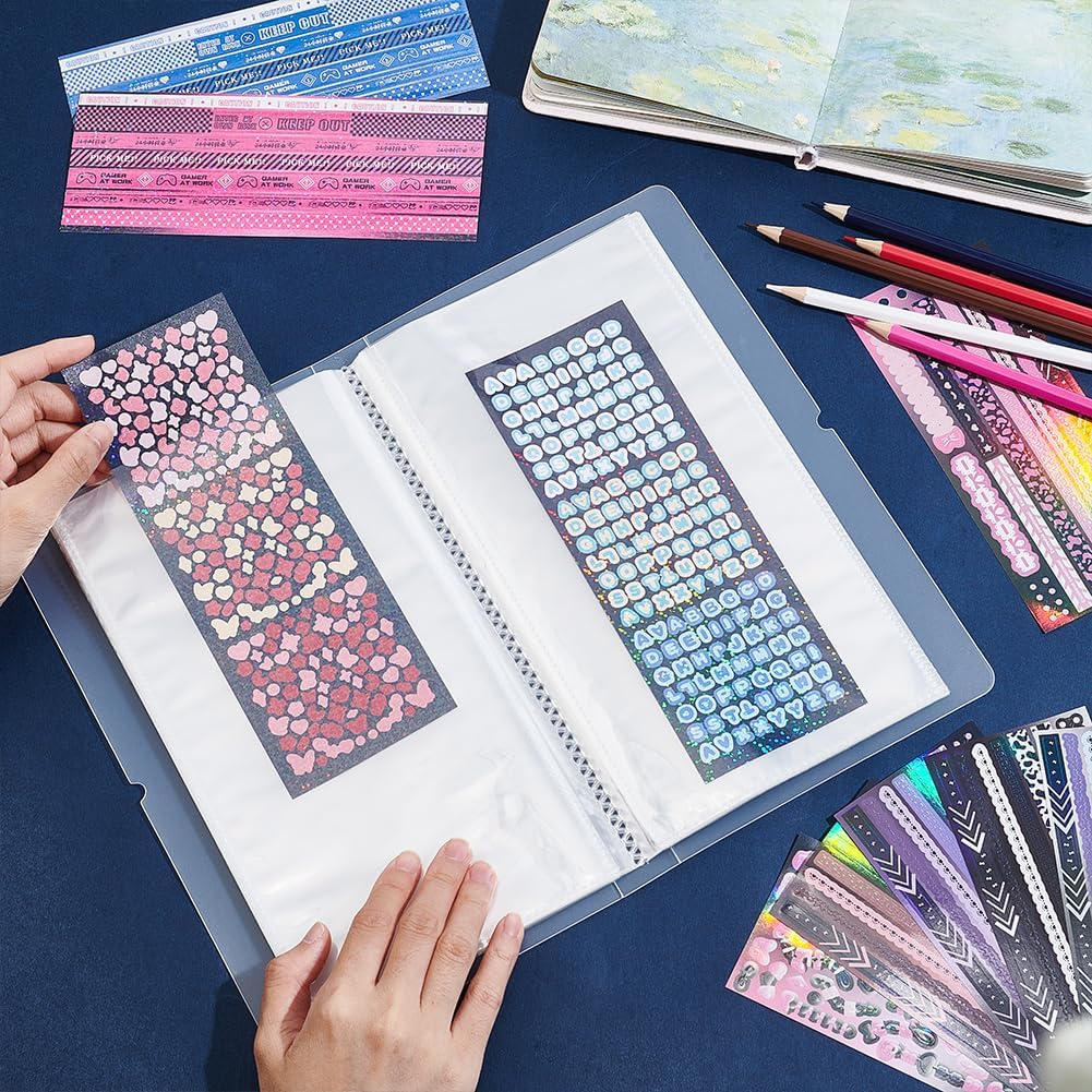 BENECREAT Klares Aufkleber-Organizer-Ordner-Aufbewahrungsbuch Für Aufkleber-Aufbewahrung, Sammelalbu