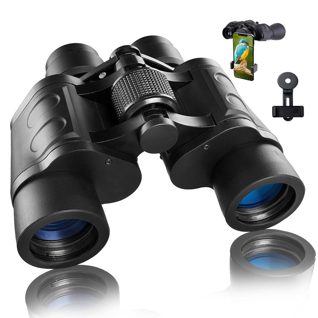 HD Fernglas für Erwachsene, Jagd, Wandern, Sightseeing, FMC-Linse Feldstecher inkl. Tragetasche, Tra