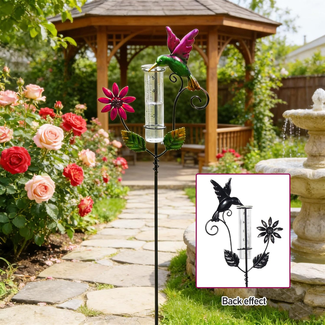 Regenmesser Für Garten,H 120CM Regenmesser Für Den Aussenbereich,Glas Niederschlagsmesser,Garten Nie