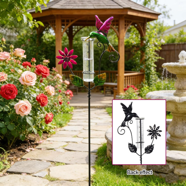 Regenmesser Für Garten,H 120CM Regenmesser Für Den Aussenbereich,Glas Niederschlagsmesser,Garten Nie