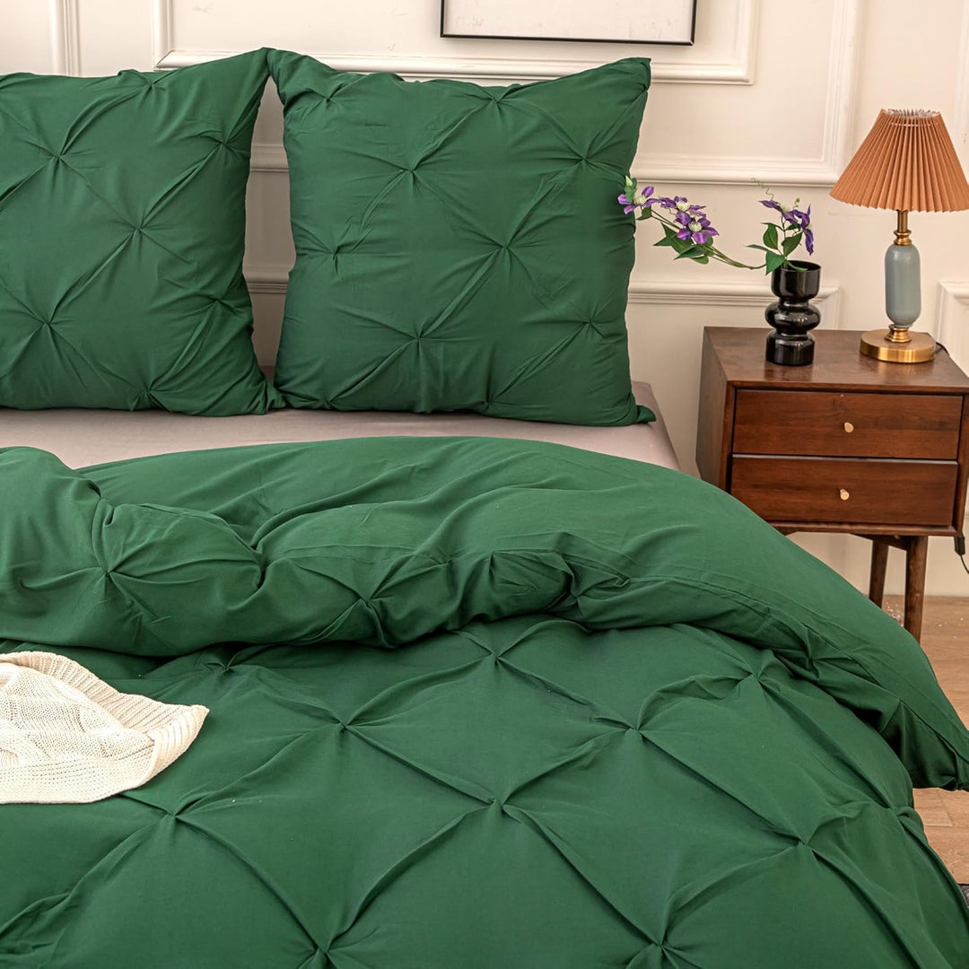 Schueling Design Ultraweiches Luxus-Bettbezug-Set mit Quetschfalten, Ganzjahres-Bettwäsche-Set, Bett