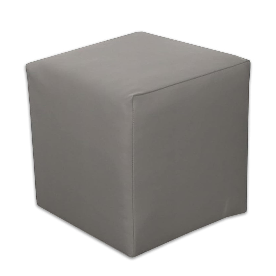 Best for Home Sitzhocker Kunstleder Sitzwürfel Bodenkissen Fusshocker 40x40x40 cm viele Farben (Grau