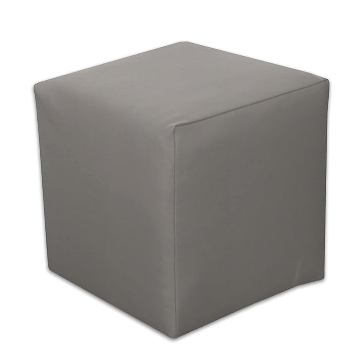 Best for Home Sitzhocker Kunstleder Sitzwürfel Bodenkissen Fusshocker 40x40x40 cm viele Farben (Grau